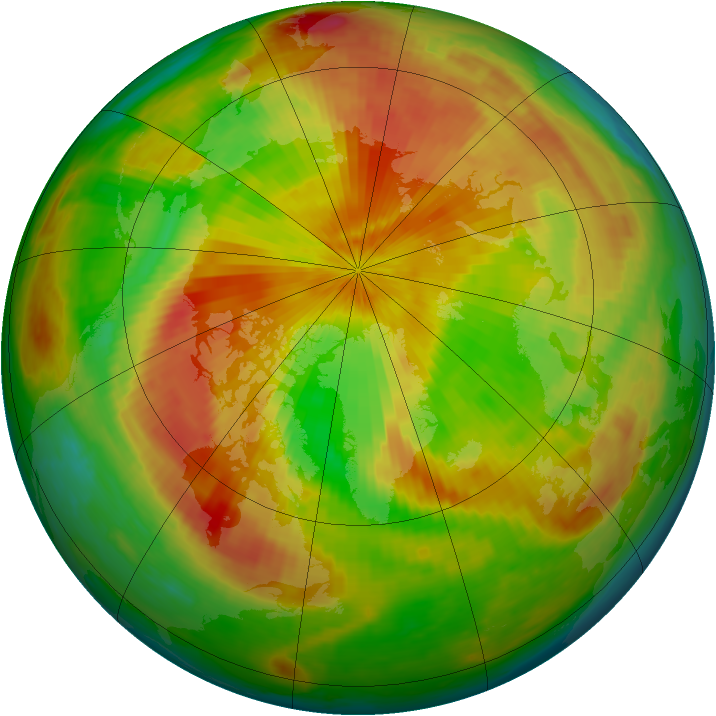 Arctic ozone map for 07 May 2004